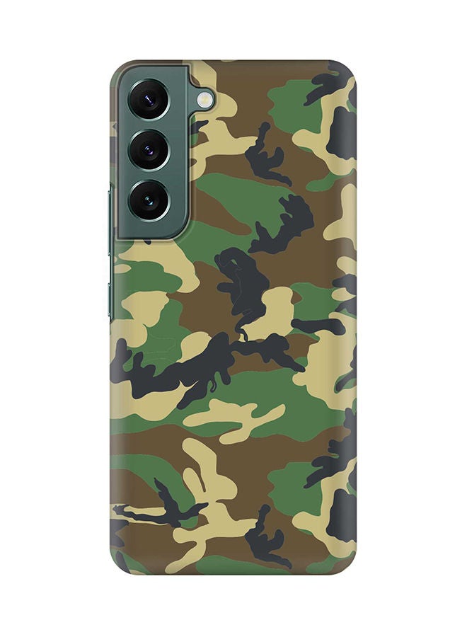 Stylizedd Case for Samsung Galaxy S22 5G Slim Snap Classic Series Shield Matte Finish Print - Jungle Camo - Image 1