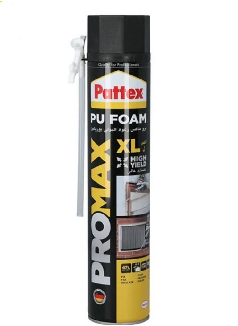Pattex Pattex Pro Max Polyurethane Foam 750ml - For superior hold, fill, and insulation - High inflation and professional quality - Ideal for professionals and amateurs - Long-lasting results  - Image 1