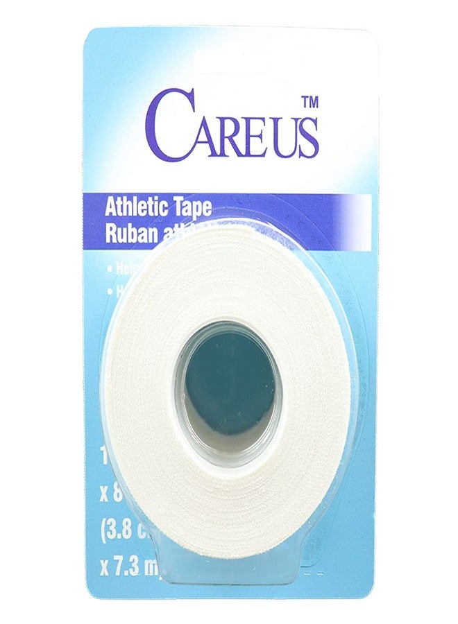 CAREUS 1.5" x 8YDS， White, Athletic Sports Tape (Pack of 2),Workout Tape - Image 1