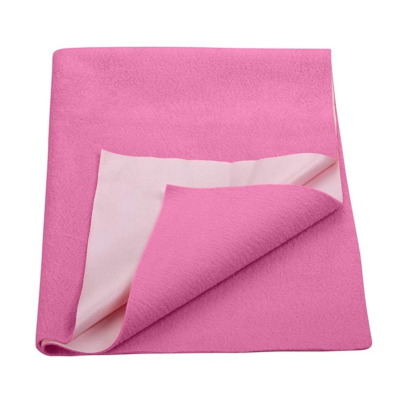 Trance Quick Dry - Soft Bed Protector Waterproof Baby Cot Sheet - (Small-70x50 cm,Pink) - Image 1