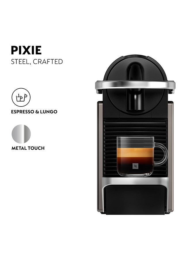 Nespresso Pixie C Coffee Machine By Nespresso, Titan, 0.7L (UAE Version) 0.7 L 1260 W C62-ME-TI-NE Titanium - Image 2