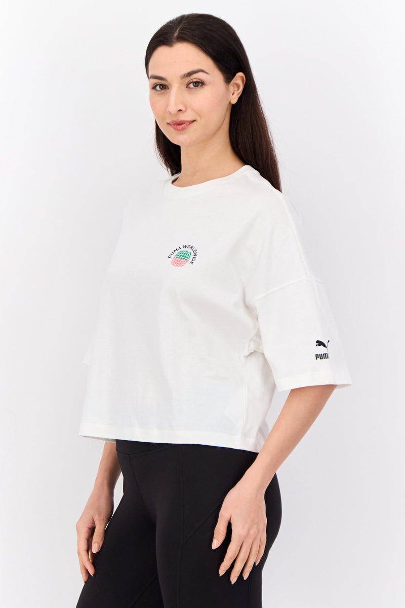 PUMA Women Sportswear Fit Short Sleeve Outdoor Top, White - Image 2
