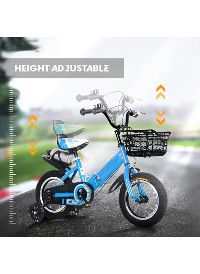 Cool Baby Kids Bike with Hand Brake and Basket for Ages 3-12 Years, 16 Inch Bicycles with Training Wheels and Fenders Children Bicycle  - Image 4