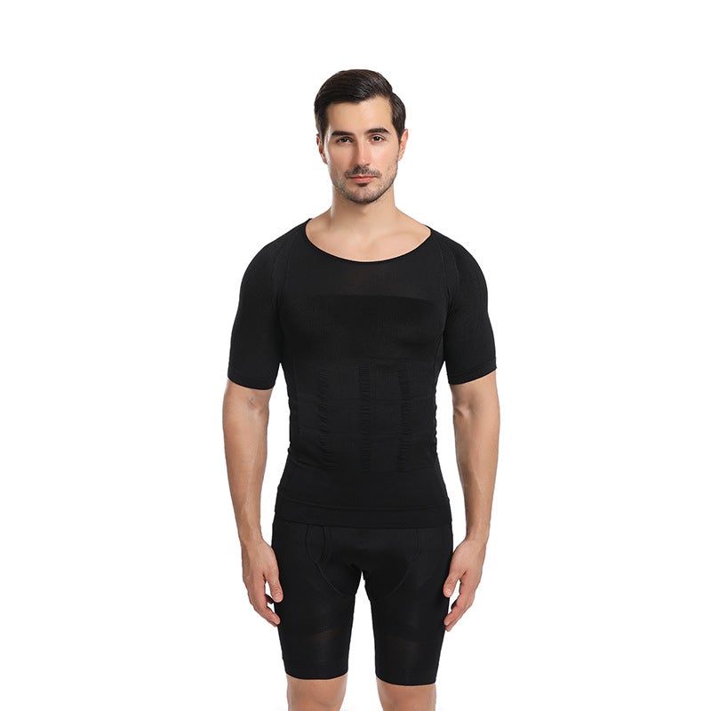 تجارة خارجية عبر الحدود | إيباي | ملابس تنسيقية رجالية | سترة قصعة | لإنقاص البطن البيري | سترة رجالية | لتمارين البطن والظهر | لون أسود | مقاس إكس إل (XL) - Image 1