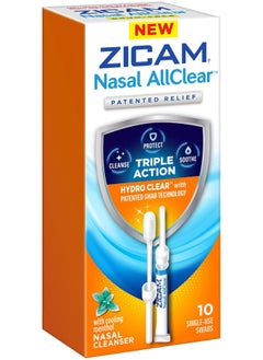ZICAM Zicam Nasal AllClear Triple Action Nasal Cleanser with Cooling Menthol, 10 Count  - Image 1