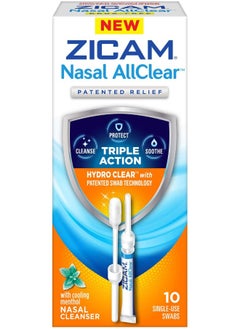 ZICAM Zicam Nasal AllClear Triple Action Nasal Cleanser with Cooling Menthol, 10 Count  - Image 2