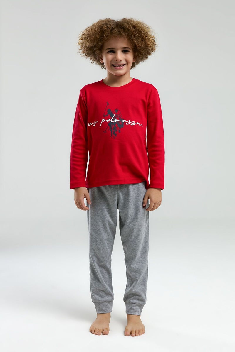 U.S. Polo Assn. Boys Red Pyjama Set - Image 1