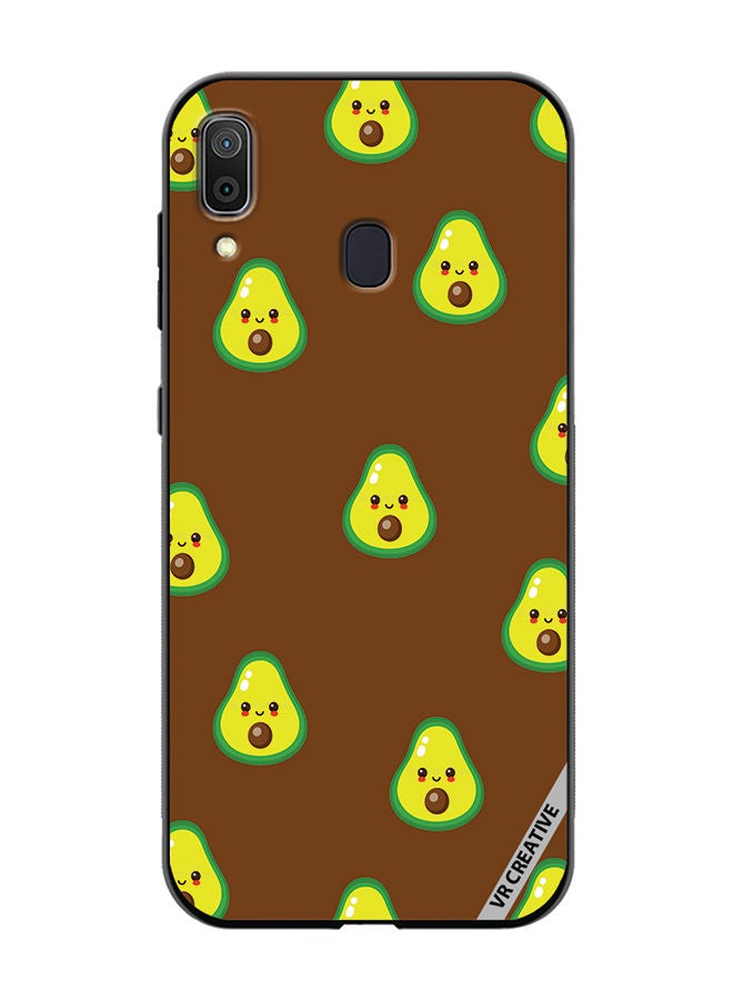 VR CREATIVE Protective Case Cover For Samsung Galaxy A30 Avocado Design Multicolour - Image 1