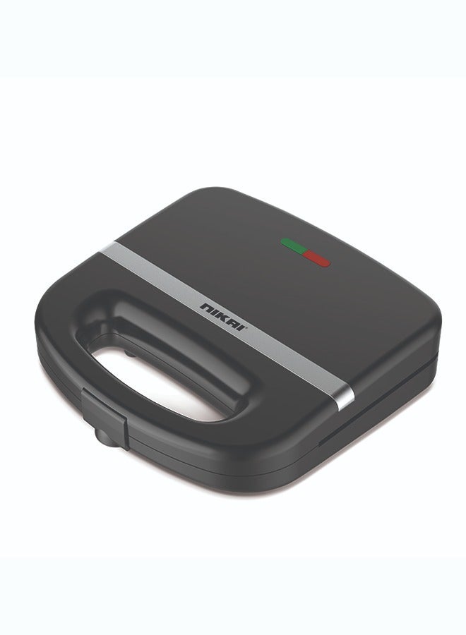 700W Sandwich Maker | 2 Slice Non-Stick Grill Plates | Compact Electric Sandwich Toaster with Indicator & Ready-to-Cook Lights | Easy Clean, Fast Heating, Breakfast Maker | 700 W NST1005AE Black