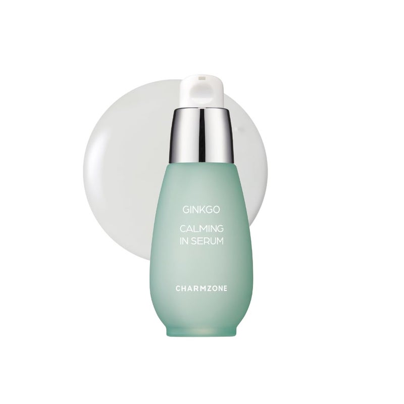 CHARMZONE Ginkgo Calmingin Serum  Korean Skincare for Sensitive Skin  Soothing  Hydrating Face Serum with Ginkgo Leaf Extract  Flavonoids for Protection  Revitalization 101 fl oz 30 ml