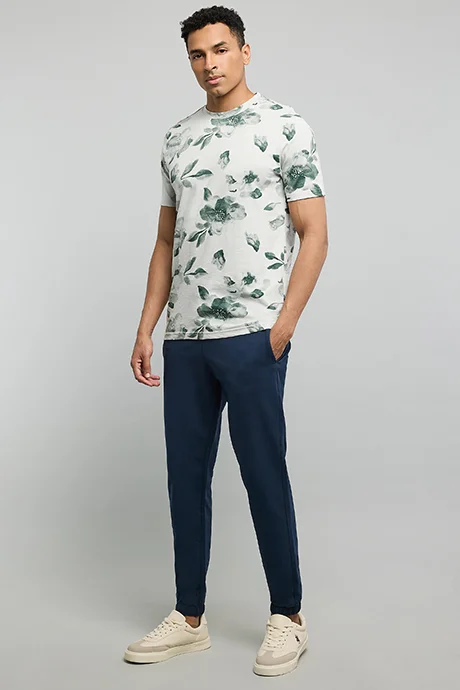 أر أند بي Solid Joggers with Drawstring Waist