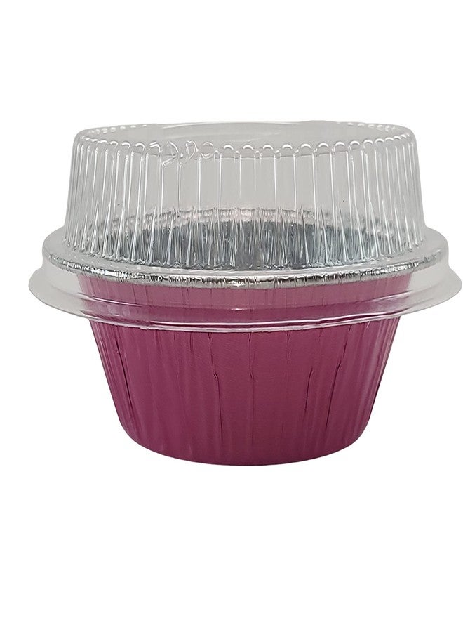 KitchenDance.com KitchenDance Mini Pie Tins with Lids - Premium 5 Inch Pie Tins - Mini Pie Pans with Lids for Baking Pies, Tarts, Cobblers, and Cakes - Essential for Professional and Home Kitchens 501P (50, Pink) - Image 1