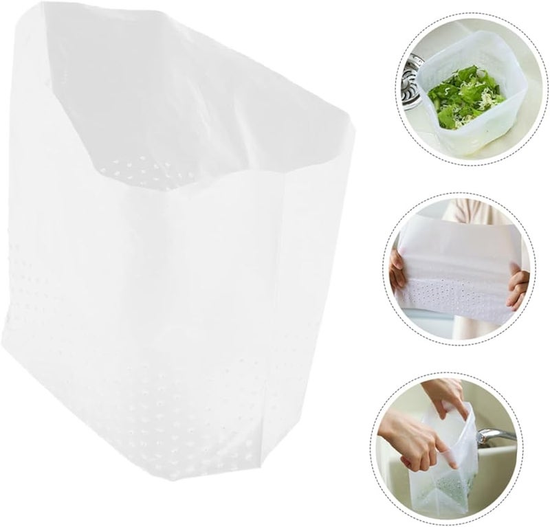 أكياس قمامة مصفاة شبكية دقيقة 90 قطعة أكياس نفايات سميكة يمكن التخلص منها قابلة للوقوف - Image 4