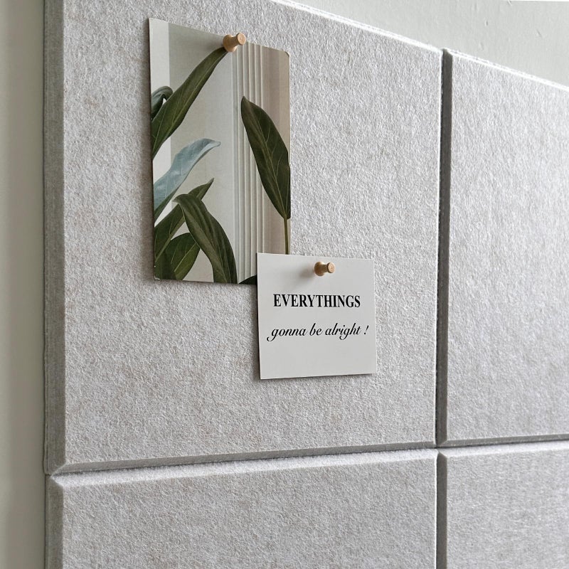AkuDecor Large Cork Board for Office Wall Decor,48"x36"-12 Pack Felt Wall Tiles with Safe Removable Adhesive Tabs, 1/2" Thick, Felt Bulletin Board Pin Board Cork Boards for Walls - Beige - Image 5
