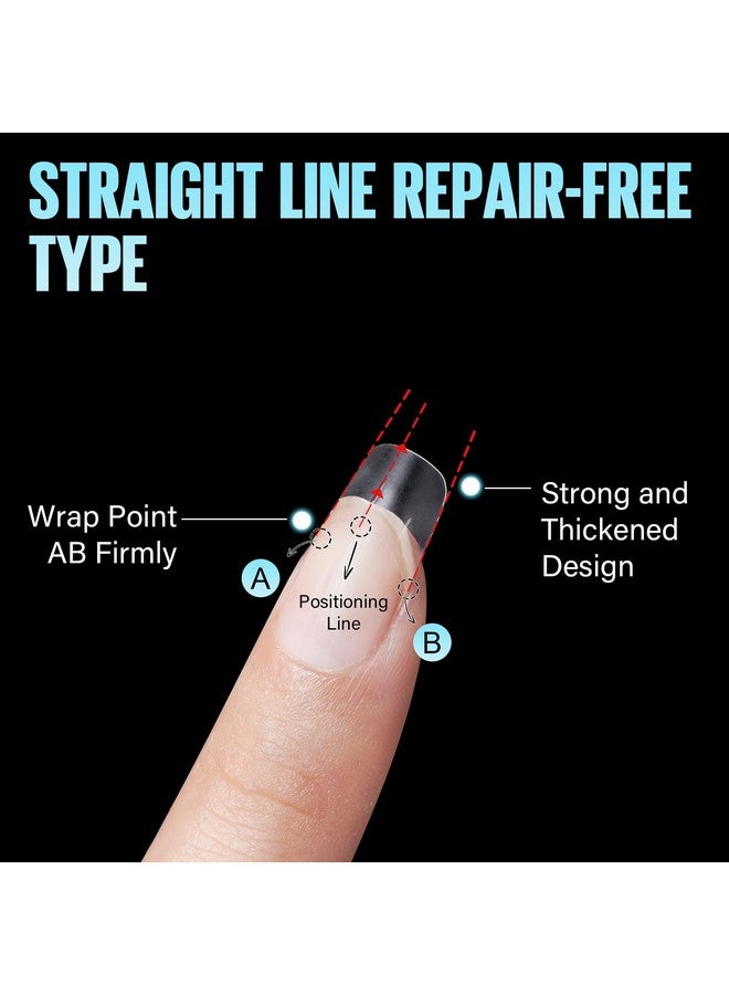 توميكا نصائح أظافر قصيرة سكوفال 510 قطعة من الأكريليك أطراف أظافر غير لامعة بالكامل 12 مقاسًا بدون منحنى C غطاء نصف مزيف أطراف أظافر لتمديد الأظافر في صالون المنزل يمكنك صنعها بنفسك - Image 3