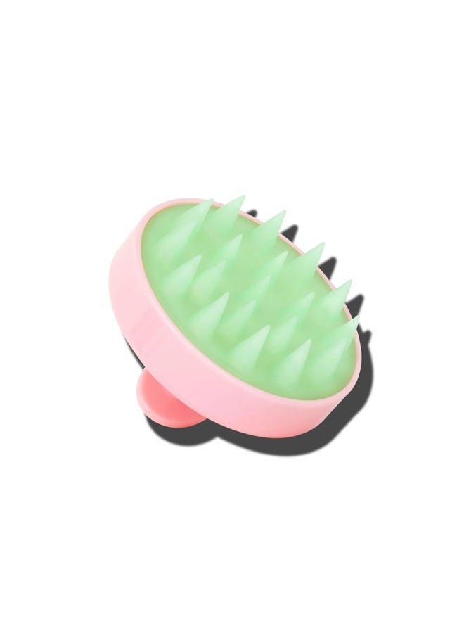 Pacifica Beauty | Clarifying Shampoo Brush | Exfoliating Scalp Massager | Flexible Silicone Brushes | Ergonomic Handle | Hair Care/Scalp Care | Waterproof | Pink + Green | Vegan - Image 1