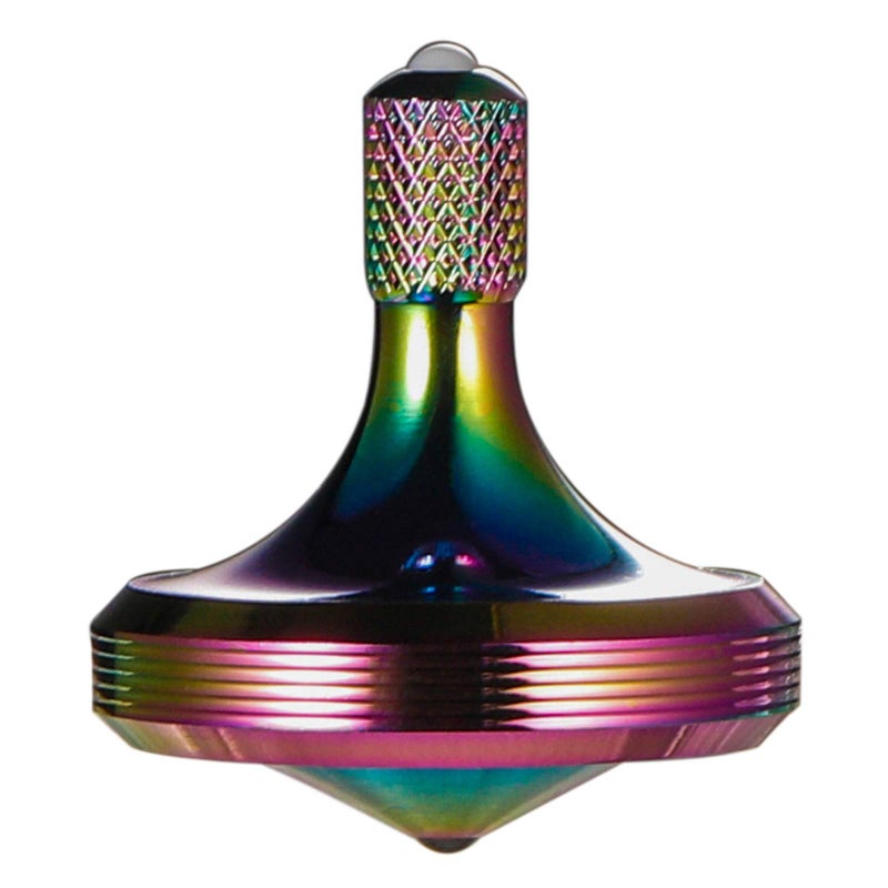 CHEETOP Precision Metal Spinning Top Well Made Stainless Steel Spin Long Lasting Exceed 8 Mins Desktop Gyro EDC Toy Perfect Balance Easy to Use Kill Time Efficiently Pro MaxIridescent - Image 2
