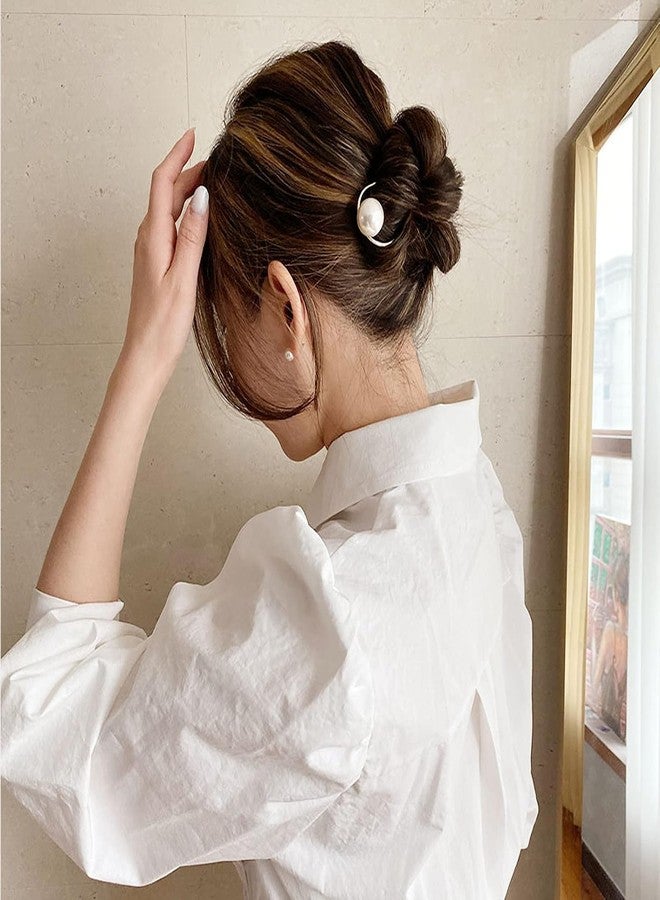 BAKEFY 2pcs French Hair Pins for Women - Elegant & Durable Metal Hair Fork for Updos, Chignon, Bun & Twist Hairstyles, Secure Hold All Day, Comfortable Fit | Ideal Gifts for Women- Gold - Image 2