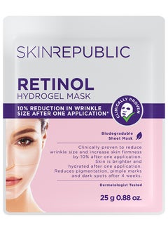 SKIN REPUBLIC Skin Republic Retinol Hydrogel Face Mask Sheet Treatment Reduces Wrinkles and increases firmness 25g  - Image 1