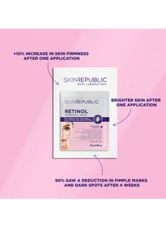 SKIN REPUBLIC Skin Republic Retinol Hydrogel Face Mask Sheet Treatment Reduces Wrinkles and increases firmness 25g  - Image 3