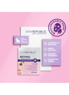 SKIN REPUBLIC Skin Republic Retinol Hydrogel Face Mask Sheet Treatment Reduces Wrinkles and increases firmness 25g  - Image 4