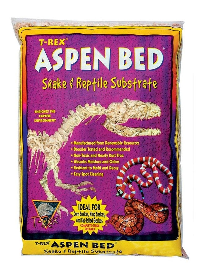 T-Rex Reptile Terrarium Substrate Bedding - Aspen Bed 5qt bag (5qt)