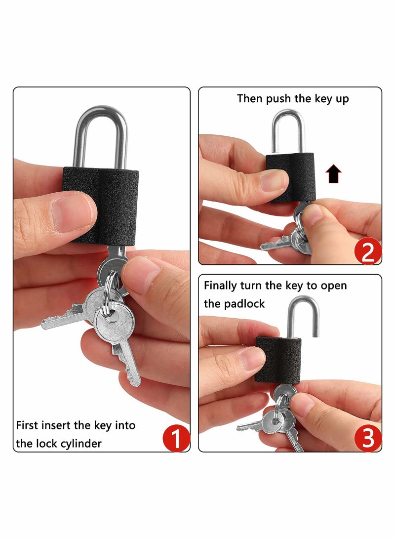 SYOSI Solid Locks with Keys 6Pack 25mm Weatherproof Keyed Lock Mini Luggage Padlock Alike Suitcase for Travel Bags Cabinets School Gym Locker Toolbox - Image 5