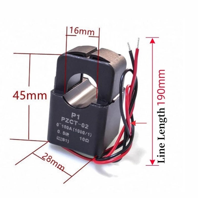 Hilitand PZCT-02 Split Core Current Transformer Coil Sensor for 100A Meter - Image 2