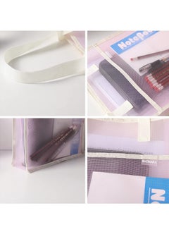 Excefore Document Bag with Handle, Transparent mesh Document Bag, can Store A4 Size documents, PVC Receipt Holder, no Zipper Design, Provide Storage Space for Office, School and Family Travel  - Image 4