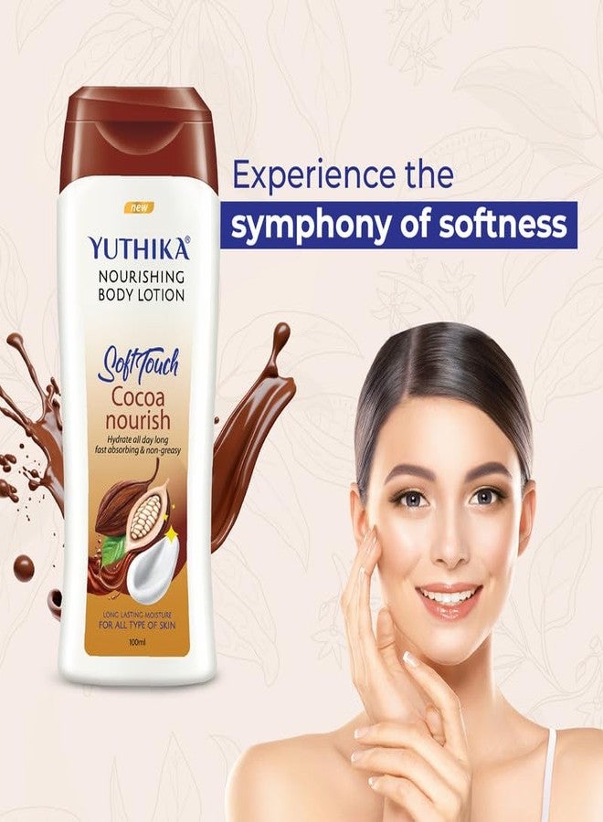 Yuthika Naturals Coco Soft Touch 100ml Body Lotion for Women & Men | 72Hr Hydration | for Dry to Very Dry Skin | Enriched with Cocoa | Non Greasy & Healthy Looking Skin - Image 2