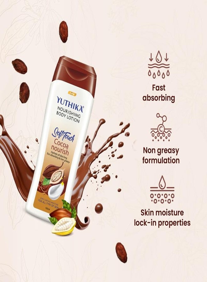 Yuthika Naturals Coco Soft Touch 100ml Body Lotion for Women & Men | 72Hr Hydration | for Dry to Very Dry Skin | Enriched with Cocoa | Non Greasy & Healthy Looking Skin - Image 4