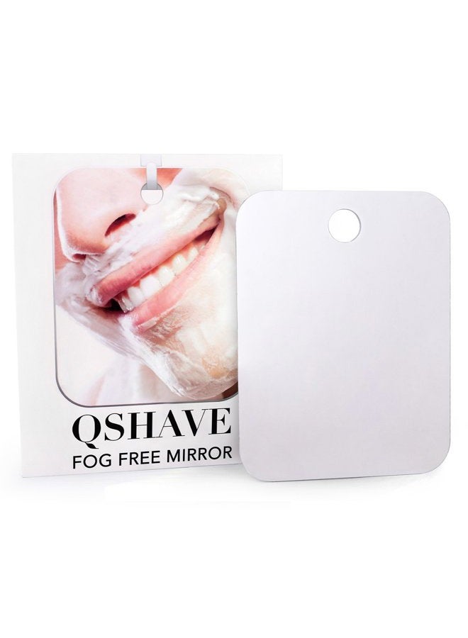 QSHAVE Fogless Shower Mirror Large Size with Suction Hook and Adhesive Hook Perfect for Shaving - Image 1
