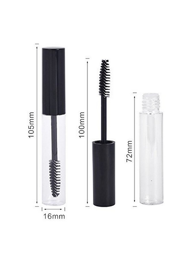 Coobbar 10Ml 10Pcs Empty Eyelashes Mascara Tube Vial Liquid Plastic Bottle Cosmetic Container With Black Cap - Image 4