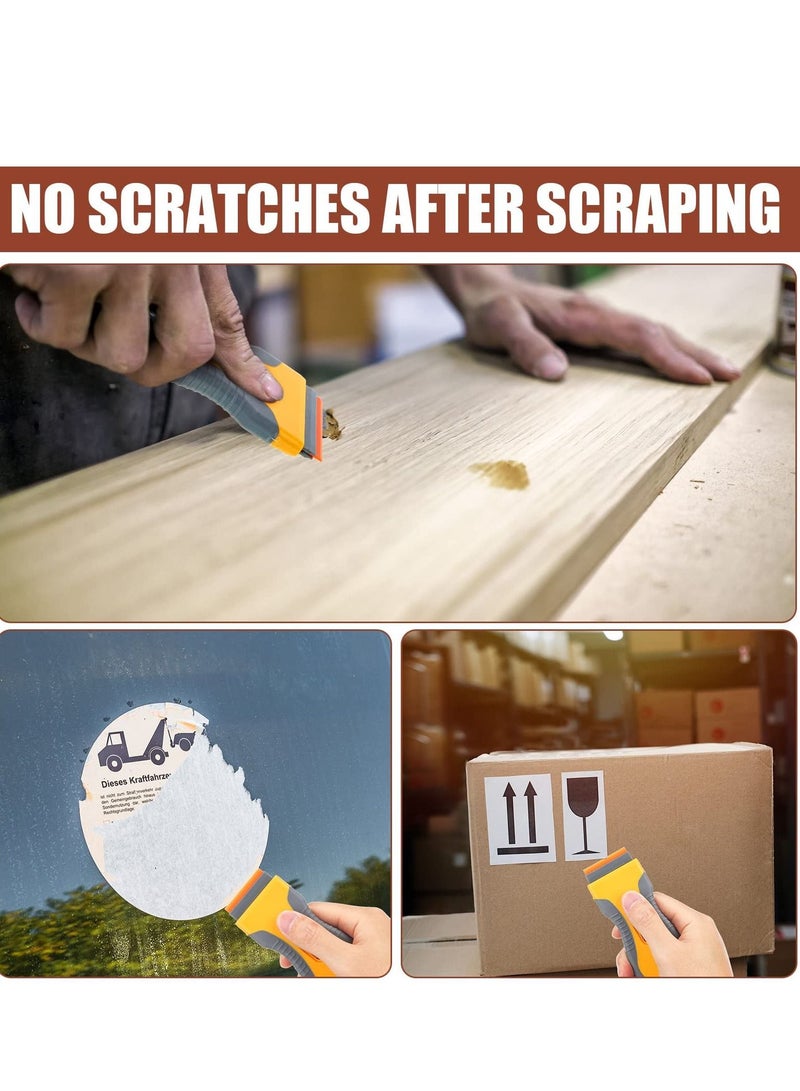 XiuWoo Razor Blades, Scraper Tools, Cleaning Squeegee Tools Double Edge Plastic Single Metal Blades for Scrapers, Cutting Decal Label Adhesive Removal, Kitchen (Pack of 200) - Image 2