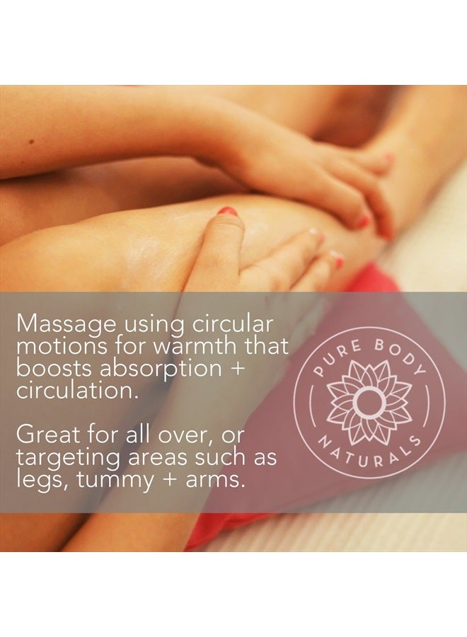 PURE BODY NATURALS Cellulite Massage Oil, 8 fl oz - Natural Anti Cellulite Massage Oil for Thighs and Butt - Chemical Free Body Oil Massage Treatment for Firming Stomach, Legs, and Arms - Image 3