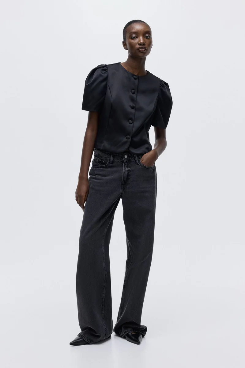 H&M Puff-sleeved blouse