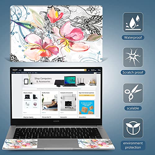 AORTDES Laptop Skin Sticker Decal 15-15.6 Inches, Universal Reusable Vinyl Sticker for 12.1 13 13.3 14 15.4 Inches Netbook/Notebook PC, Waterproof & Scratch-Resistant (Gorgeous Flowers) - Image 5