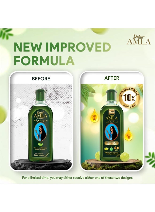 Dabur Amla Hair Oil| Natural care | Enriched with Amla, Natural Oils & Vitamin C | Nourishes Scalp | Moisturizing and Strengthening Hair Treatment for Women & Men | For Long, Strong & Dark Hair  200ml - Image 3