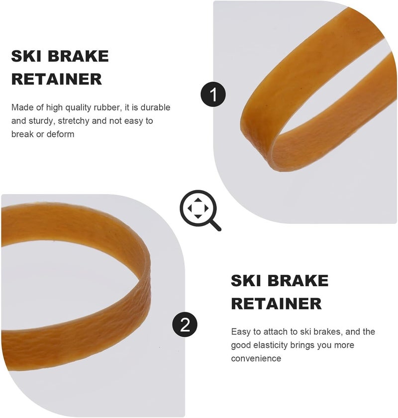 Thick Elastic Rubber Ski Brake Retainers Stretchy Snowboard Binding Bands for Outdoor Sports and Daily Use Compatible with Ski Accessories - Image 3