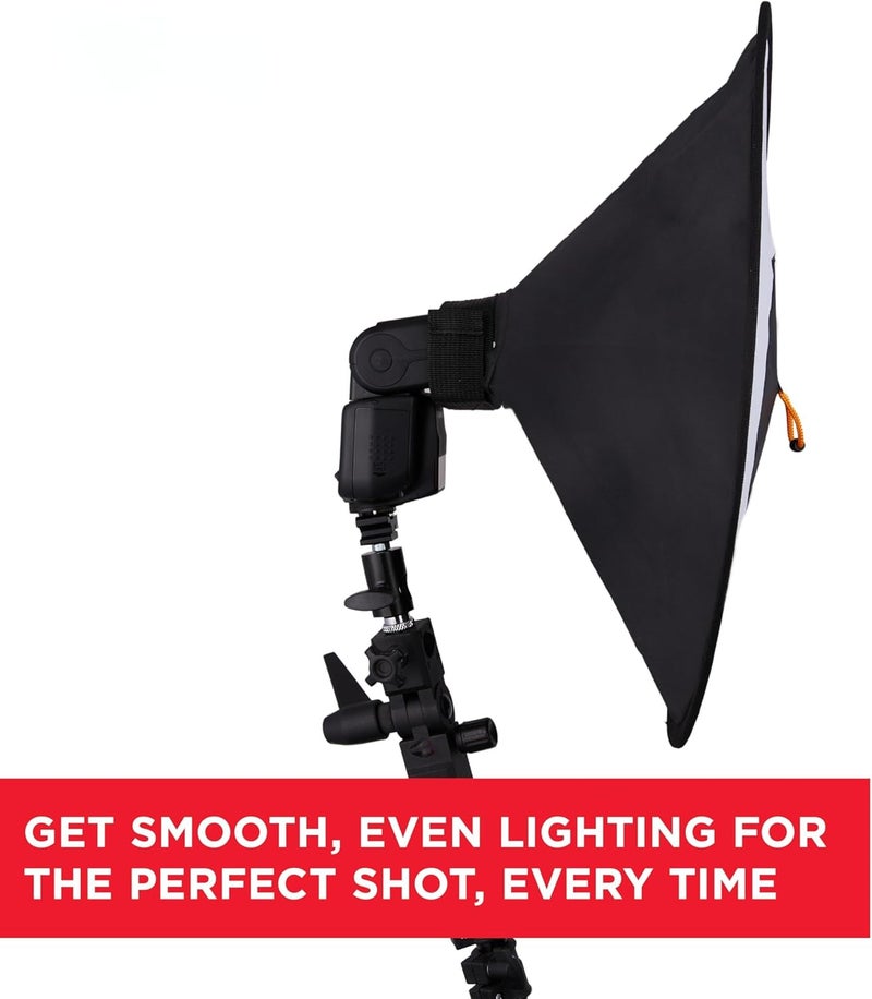 Excefore Conic Dish Collapsible Flash Diffuser Softbox for Nikon, Canon, Sony, Pentax, Olympus, Panasonic Lumix, Neewer, Yongnuo Flash Speedlights with Adjustable Velcro Strap - Image 2