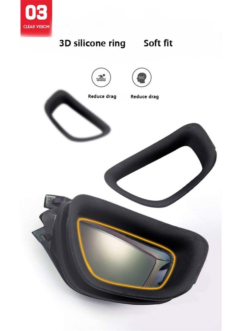 speedo Speedo MC101 Adult Anti Fog Swim Goggles with UV Protection in Grey - Image 4