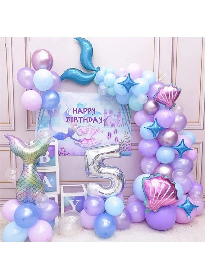 DUILE Mermaid Balloon Garland Kit With Tail Balloons Arch for Girl Birthday Party Decorations and Baby Shower Supplies - Image 5