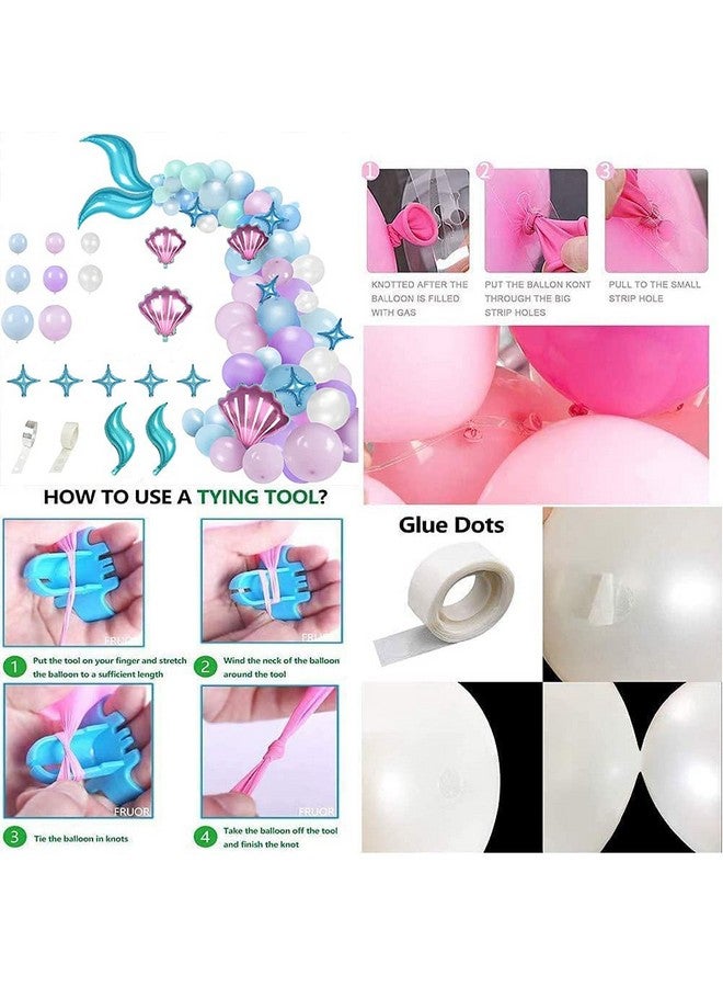 DUILE Mermaid Balloon Garland Kit With Tail Balloons Arch for Girl Birthday Party Decorations and Baby Shower Supplies - Image 4