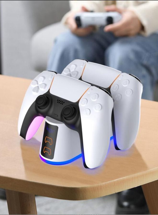 NIBEMINENT Colourful Luminous 2 Fast Charger For PS5 Controller  - Image 2