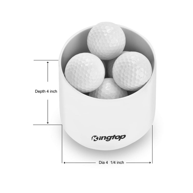KINGTOP Golf Hole Cups for Practice Putting Green, Putting Cup, Outdoor | Indoor, Fit USGA | PGA Regulations, Ivory White, 4" Depth, 2-Pack - Image 2