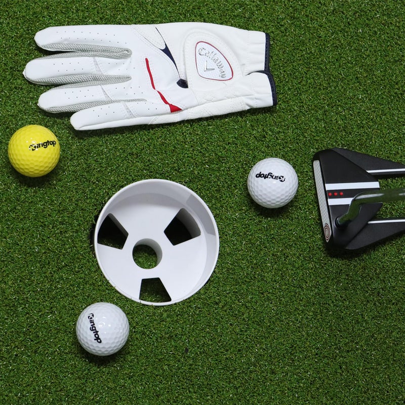 KINGTOP Golf Hole Cups for Practice Putting Green, Putting Cup, Outdoor | Indoor, Fit USGA | PGA Regulations, Ivory White, 4" Depth, 2-Pack - Image 5