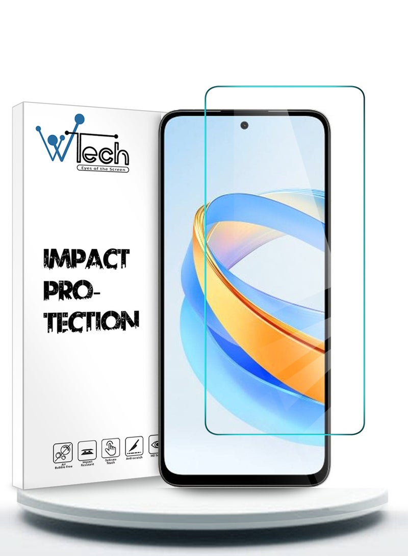 Wtech Premium Series Curved Edges 9H 2.5D Tempered Glass Screen Protector For Honor X7b 5G 2024 Clear - Image 1