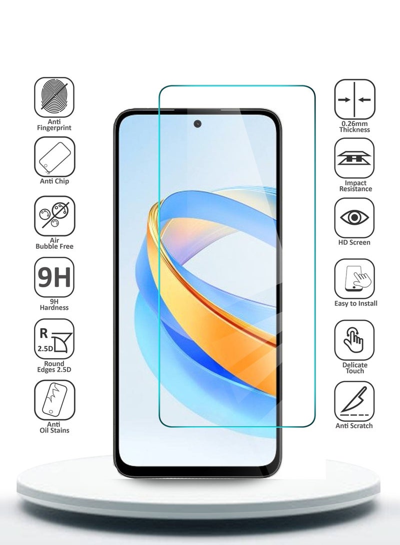 Wtech Premium Series Curved Edges 9H 2.5D Tempered Glass Screen Protector For Honor X7b 5G 2024 Clear - Image 2