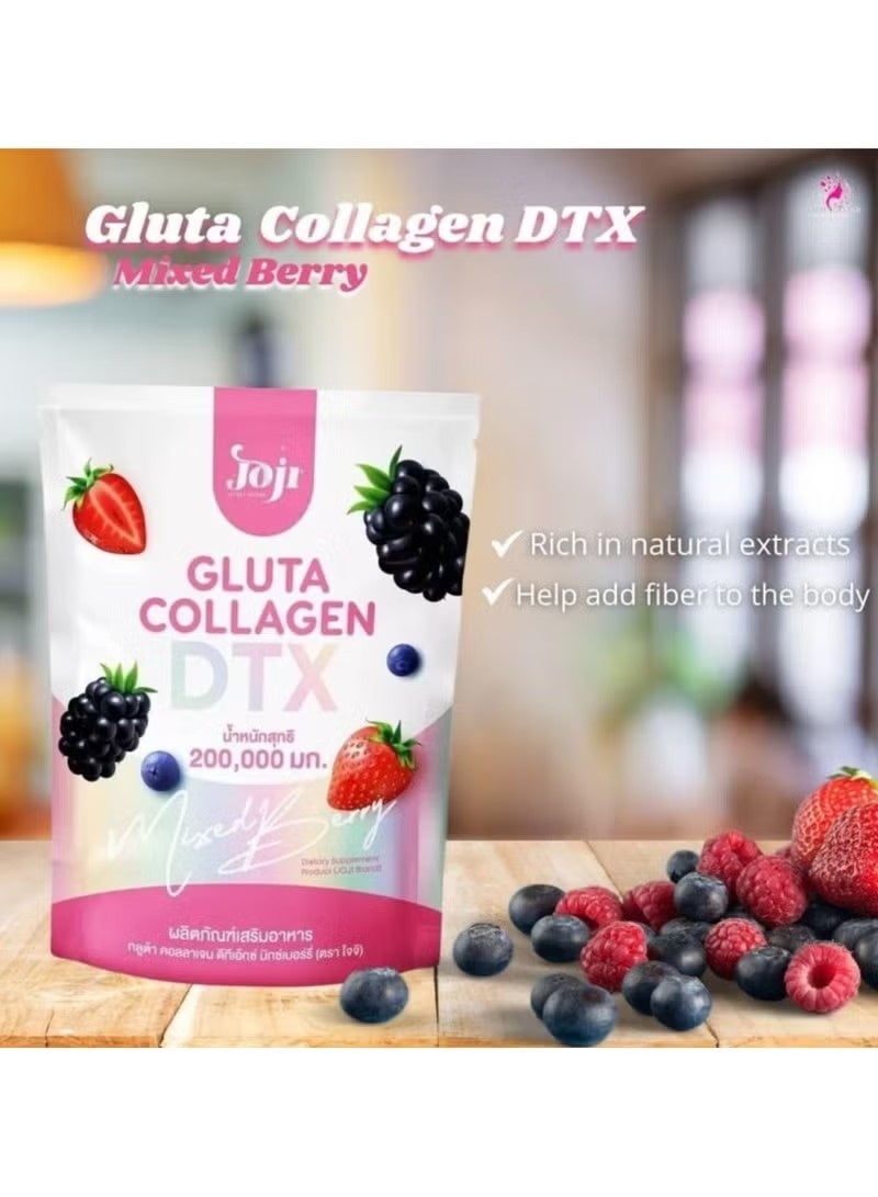 Joji Gluta Collagen DTX Mixed Berry 200000mg | Daily Glow & Detox Drink with Glutathione, Fiber & Antioxidants - Image 2