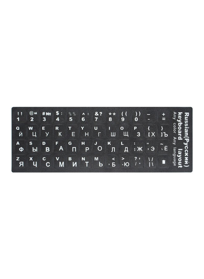 Notebook Keyboard Sticker Button Sticker Desktop Computer Notebook Universal Word Sticker Five Pen Korean Cang Xie Zhuyin-Color:Japanese-Size:Frosted White Background With Black Characters (opp Packaging)  - Image 3